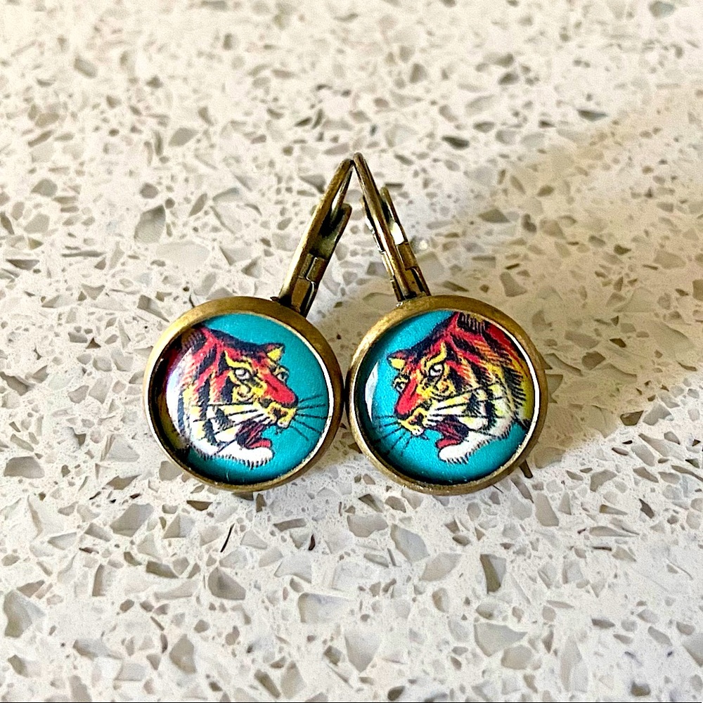 Circular Tiger Earrings